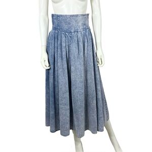 Yes Clothing Vintage 1980s High Rise Acid Wash Skirt